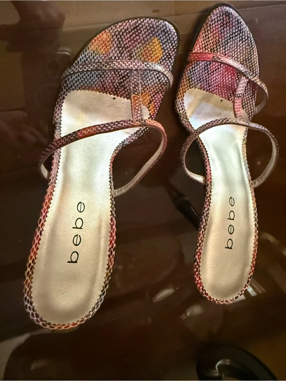 bebe strappy heels